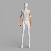 JWP-7FNA Манекен женский с тканевым торсом и деревянными руками