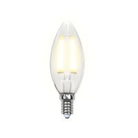 Лампа светодиодная, форма свеча, прозрачная.Серия SKY.Теплый белый LED-C35-6W/WW/E14/CL PLS02WH 