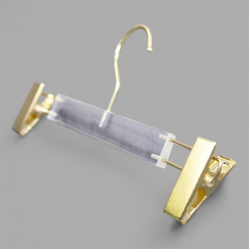 TM-95 Вешалка из оргстекла с зажимами для брюк и юбок L-320 мм фото 3