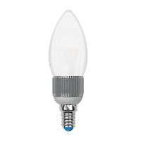 Лампа светодиодная пятилепестковая для хрустальных люстр,свеча,матовая колба.Материал корпуса алюминий.Серия Crystal LED-C37P-5W/WW/E14/FR/DIM ALC03SL 