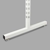 MW-3878 Опора Т-обр. двухсторонняя Белая для стойки Bazis 38х38 мм