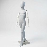 MA-33 Манекен детский матовый с текстильным торсом и деревянными руками