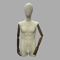 TTM-7-16 Торс портновского манекена мужской, с головой, шарнирные руки