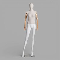 JWP-5FNA Манекен женский с тканевым торсом и деревянными руками