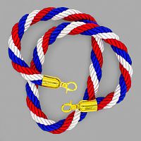 WC Канат кродель (плетеный)  для ограждения с карабинами, 1,5 м