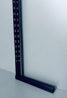 MB-3824/3877 Стойка с ножкой сварная черная Bazis 38х38 мм, с 4-х сторонней перфорацией H=2400 mm