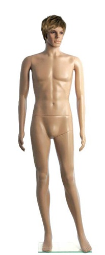 M1/MW-22 Манекен мужской пластиковый с париком