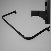 MB-2240C(GL38) Перекладина черная дистанционная овальная П-образная L=1200 мм 