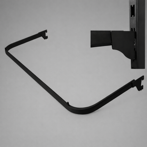 MB-2240C(GL38) Перекладина черная дистанционная овальная П-образная L=1200 мм MB-2240C(GL38) Перекладина черная дистанционная овальная П-образная L=1200 мм