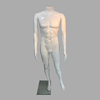 MA-2W-metal head Манекен мужской глянцевый 188/96/76/94