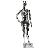 FE-1 gold/silver Манекен женский глянцевый без лица 175/82/60/86