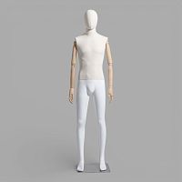 JWP-9NA Манекен мужской с тканевым торсом и деревянными руками