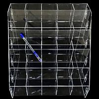 OL-1_25 Подставка из оргстекла под ручки и карандаши на 25 ячеек