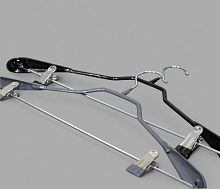 BJ/WJ/SJ-450 Вешалка металлическая в виниловой оболочке с зажимами для брюк L-450 мм