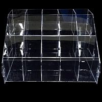 OL-2_15 Подставка из оргстекла под ручки и карандаши на 15 ячеек