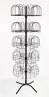 ШР-Ш3-4(П-84).Color Стойка под вязаные шапки 4 яруса "Гвоздика" на 84 места Н=180 cm 