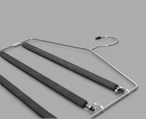 H34-3 Вешалка для брюк в поролоновой оболочке 3-х ярусная  фото 3