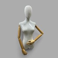 PP-01/02 Манекен порт-демонстр. женский с головой на металлической треноге, шарнирные руки