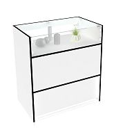 ПР-31 Прилавок остекленный малый 900х850х500