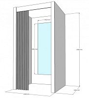 ПВЗ-1 Примерочная кабина 1-секция для ПВЗ и магазина