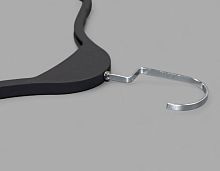 SM-02*GC-B/W Вешалка-плечики без перекладины, пластик с виниловым напылением (soft-touch) L-410 мм