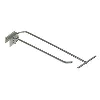 HPP344/HPPA.3015.6.300.CH Крючок одинарный на прямоуг.трубу 30х15мм c ценникодерж. L-300, d-4/6мм