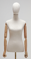 TTW-7-11 Торс портновского манекена женский, с головой, шарнирные руки