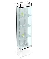 В-701 Витрина стеклянная с перфорированными стойками 2000х500х300 мм