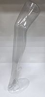 H-301(T-1A) Манекен ноги женской с подставкой для чулок и колготок, пластик прозрачный H-74 см