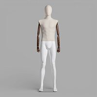 JMP-7FNA Манекен мужской с тканевым торсом и деревянными руками