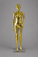 FE-3 gold/silver Манекен женский глянцевый без лица 175/82/60/86