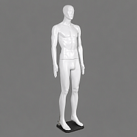 M1RU-Face White(MMw-01) Манекен мужской пластиковый с лицом, рост 1850 мм, 96х68х96 см 
