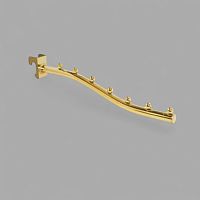 MG-U8501 Кронштейн золотистый  на овальную трубу с 7-ю шариками