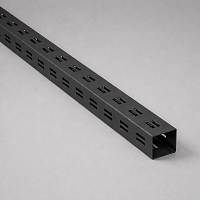 MB-3824 Стойка черная Bazis 38х38 мм, с 4-х сторонней перфорацией H=2400 mm