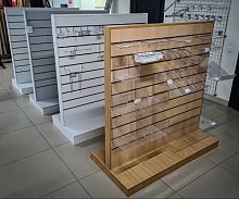 GI-1200 Гондола I-образная напольная белая,1238*604*1325 мм,шаг паз 100 мм