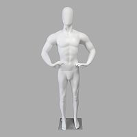 MA-7 Манекен мужской "Athlete", матовый без лица (руки на поясе)
