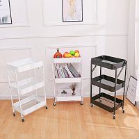 SS-MS04 Cтеллаж-трансформер с сетчатыми полками на колесах