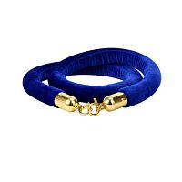 SW-R150 Канат СИНИЙ бархатный с карабинами L-1500 мм