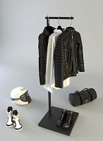 Р-1.ГНЛ Вешало напольное в стиле лофт Г-образное с подиумом