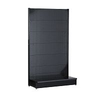 StaV Black Стеллаж перфорированный H-2400 мм, глубина основания 500 мм, чёрного цвета 