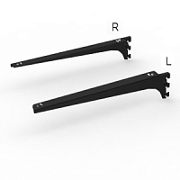 MB-M32dx-250 Кронштейн черный правый, для полок из дсп и стекла L-250 мм