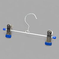 8868-B220 Вешалка металлическая Синяя с зажимами для брюк L=200 mm