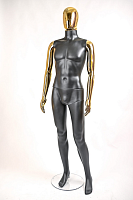 MGS-02RU.COMBINED Манекен мужской матовый без лица (комбинированный)