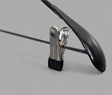 BJ/WJ/SJ-450 Вешалка металлическая в виниловой оболочке с зажимами для брюк L-450 мм