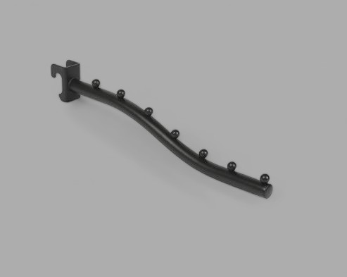 MB-U8501 Кронштейн черный на овальную трубу с 7-ю шариками MB-U8501 Кронштейн черный на овальную трубу с 7-ю шариками